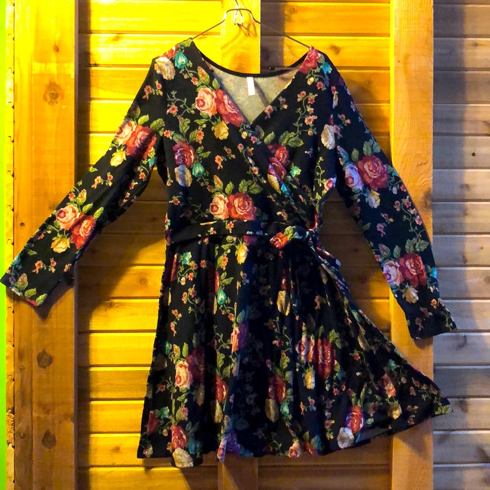 Gilli Mock Wrap Dress with Side Tie